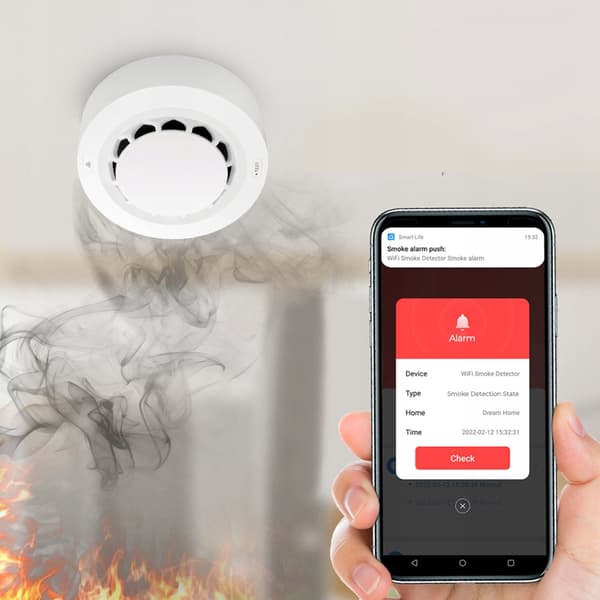 Sensordetektor Fotoelektrisk röksensor ZigBee TUYA Smart