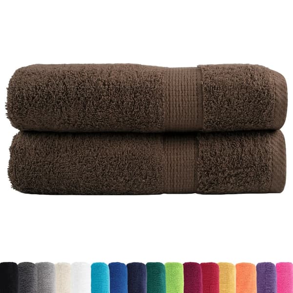 vidaXL Premiumhanddukar SOLUND, 2-pack, bruna, 50x100 cm