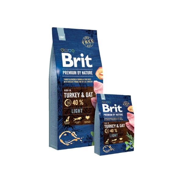 Brit Premium By Nature torrfoder för hundar, lätt 15 kg