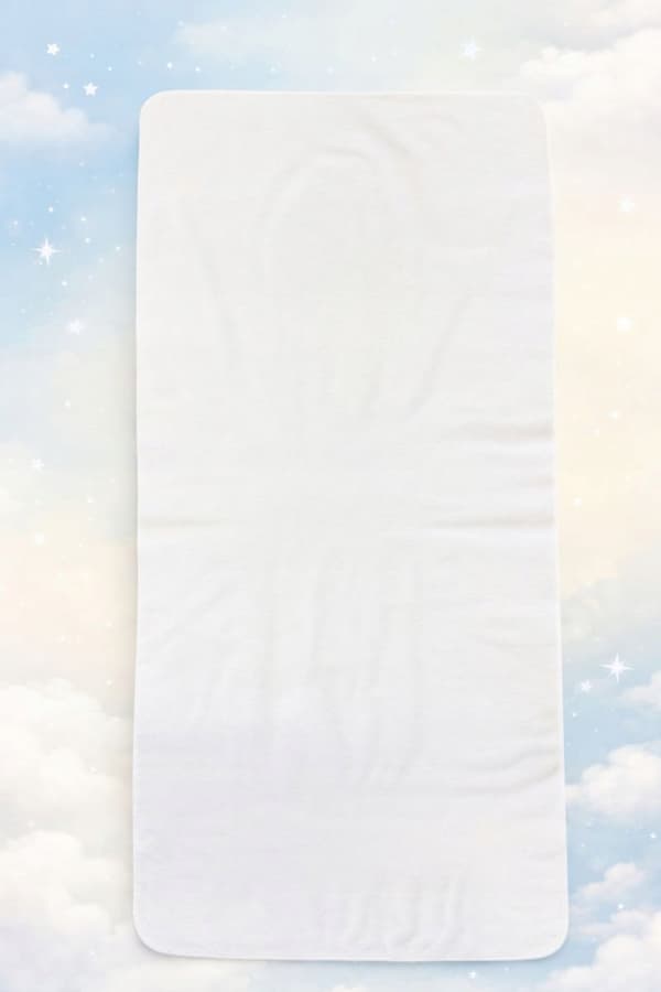 Vattentät badmatta 120x60 cm frotté vit