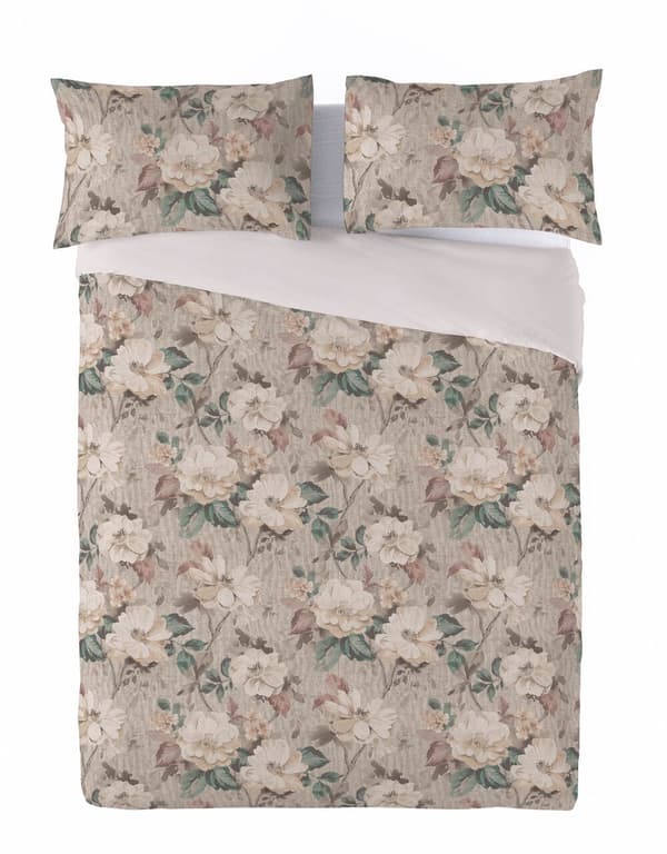 Pellavavuodevaatteet LEN-kuvio 220x200 Ruusut 04