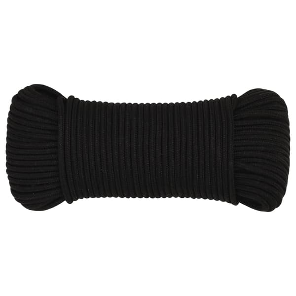 vidaXL Arbetsrep, Svart, 3 mm, 100 m, Polyester