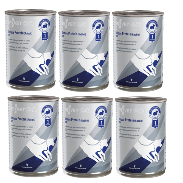 TROVET Unique Protein vådfoder med kanin 6x400 g