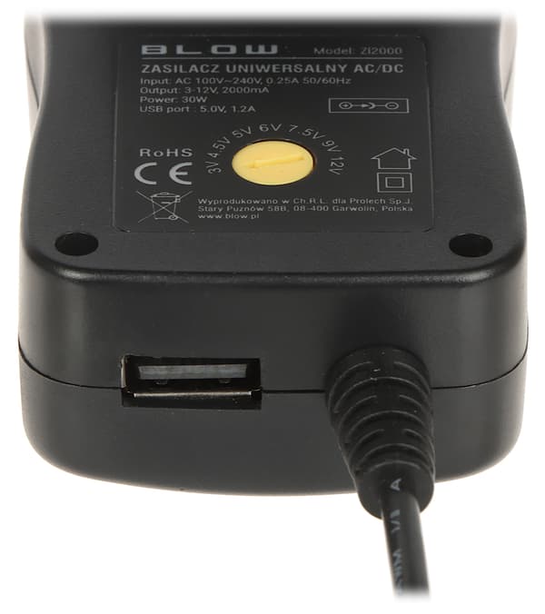 Hakkurivirtalähde 3-12V/2A/BL USB
