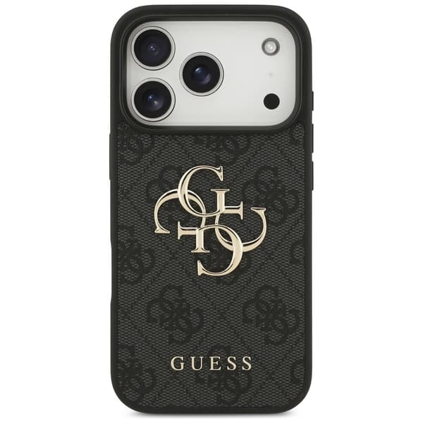 Guess 4G stort logo-cover til iPhone 17 Pro - sort