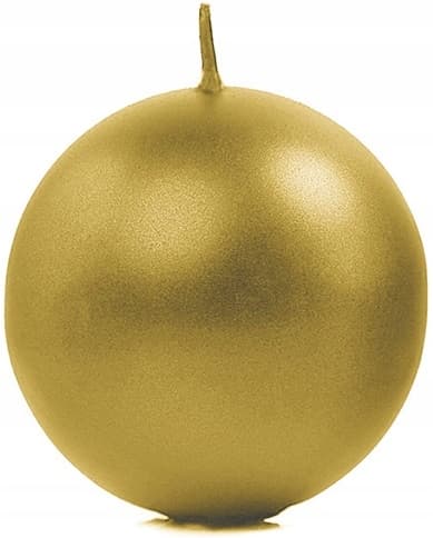 Ljus ""Sphere"" (FI 60) metallic, guld, 1 st.