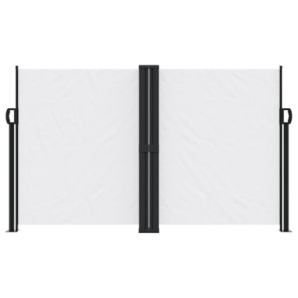 vidaXL Utdragbar sidomarkis vit 140x1200 cm