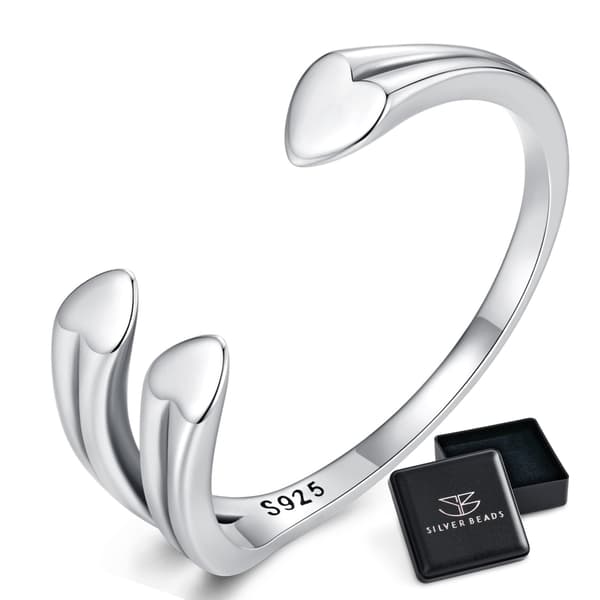 Silver universalring tre hjärtan silver 925