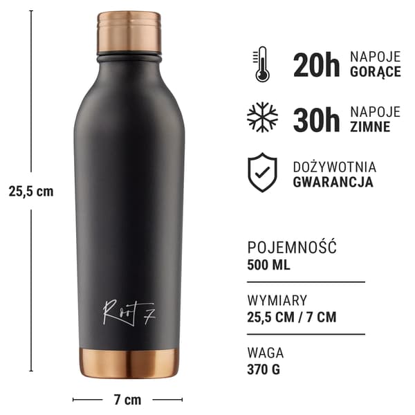 VIP musta urheilujuomapullo 500ml