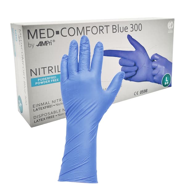 Nitrilhandsker L blå Ampri Blå 300 100 stk.