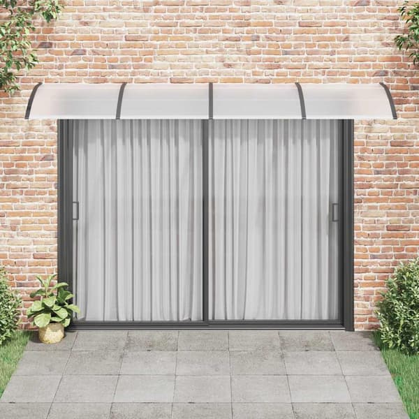 vidaXL dørmarkise sort 350x100 cm polycarbonat