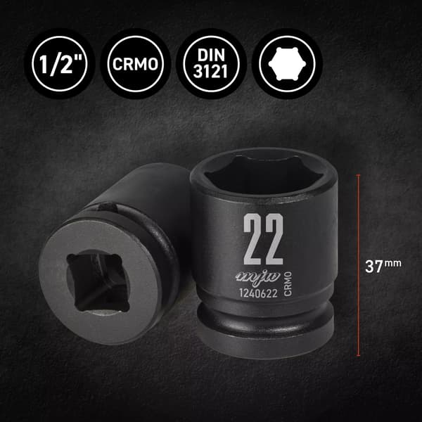 MJW Slagtop 1/2"" 6-kant 30 mm