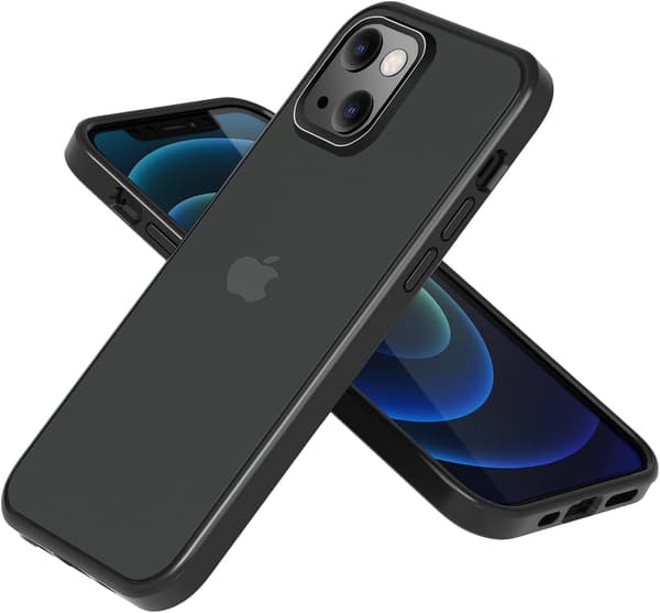 ETUI TIL APPLE IPHONE 13 6,1" SORT SEMI-TRANSPARENT MAT A2482