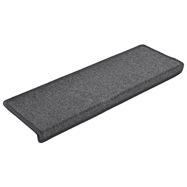 vidaXL trappemåtter 15 stk. 65x21x4 cm mørkegrå rektangulær kant