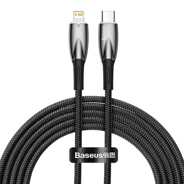 Baseus Glimmer USB-C - Lightning-kaapeli, 20W, 2m (musta)