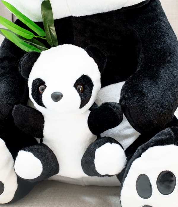 Panda med baby - 70 cm