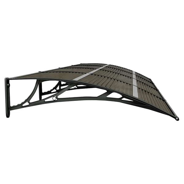 vidaXL dørmarkise sort 350x100 cm polycarbonat