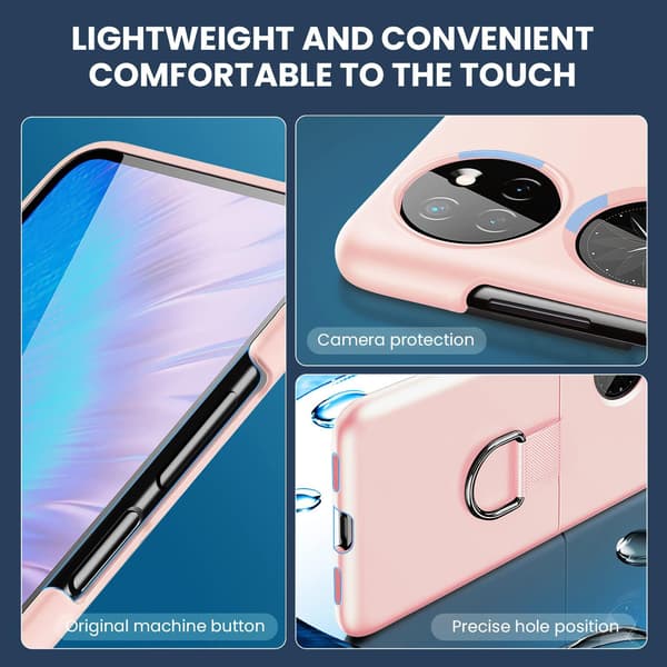 HUAWEI P50 FICKSKAL ROSA HÅRT BAKSIDA SOLID SKYDDANDE HÅLLBART