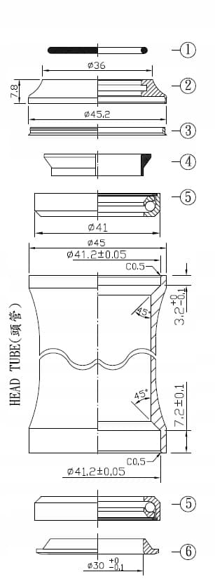 NECO H50 INTEGRERAT HEADSET AHEAD IS41.2