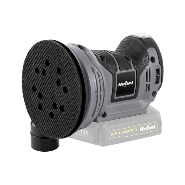 Batteridriven excenterslip Rebel 20V 2Ah