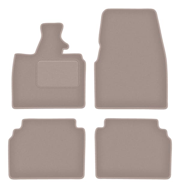 Velour bilmattor för BMW I3 L01 hatchback (2013-) beige