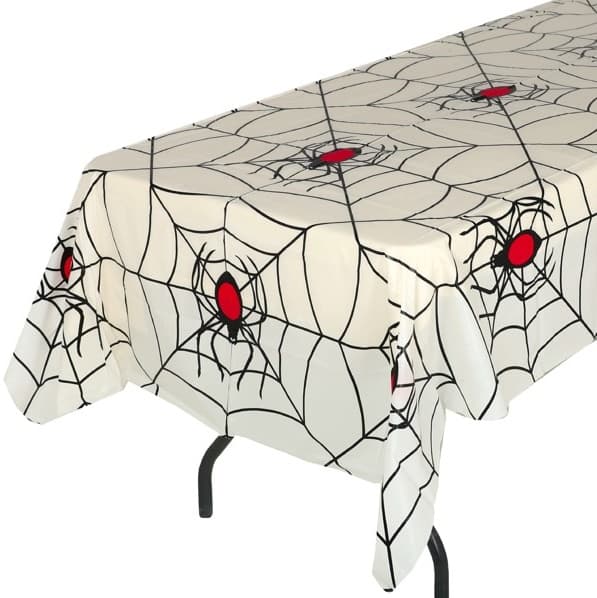 HALLOWEEN Foliedug Edderkoppespind 135x270cm