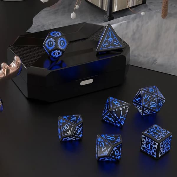 RPG Terninger Undervandslanterne Sæt med 7 Glødende LED-terninger
