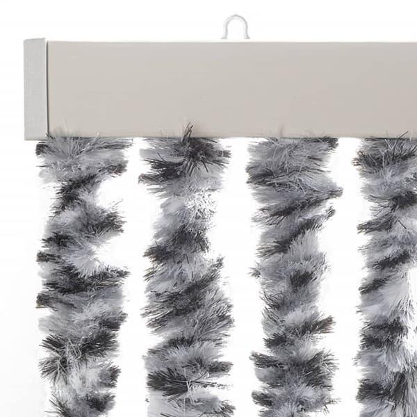 vidaXL insektnet, grå, sort og hvid, 118x220, chenille