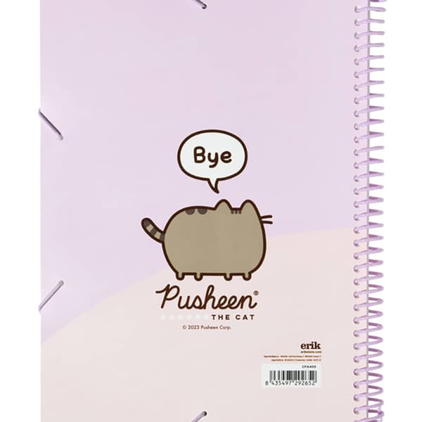 Pusheen - A4-bind med elastik + 30 gennemsigtige lommer
