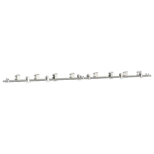 vidaXL Skjutdörrsfäste 366 cm stål silver