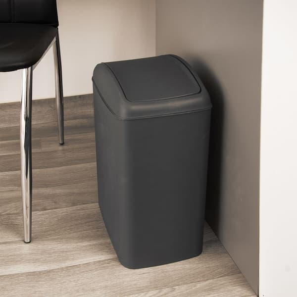 Grå plast sopbehållare 20 liter