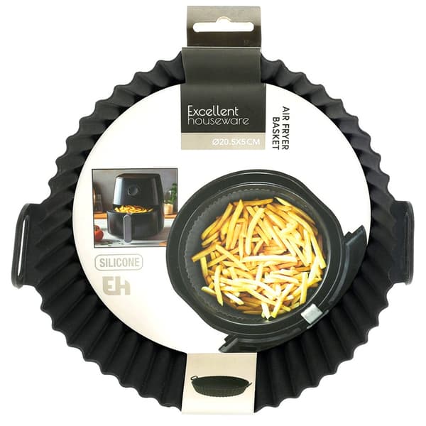 Silikoneindsats til airfryer oliefri sort 20,5 cm