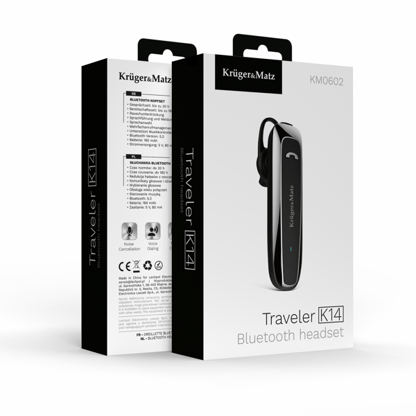 Trådlöst Bluetooth-headset Traveler K14