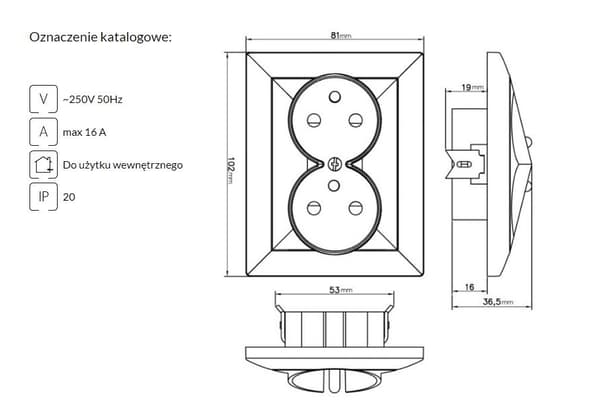 PÄRL DUBBELHÅLLARE P/TZ/U SILVER - E+9002151