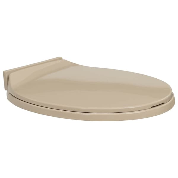 vidaXL Soft Close toiletsæde, beige, oval