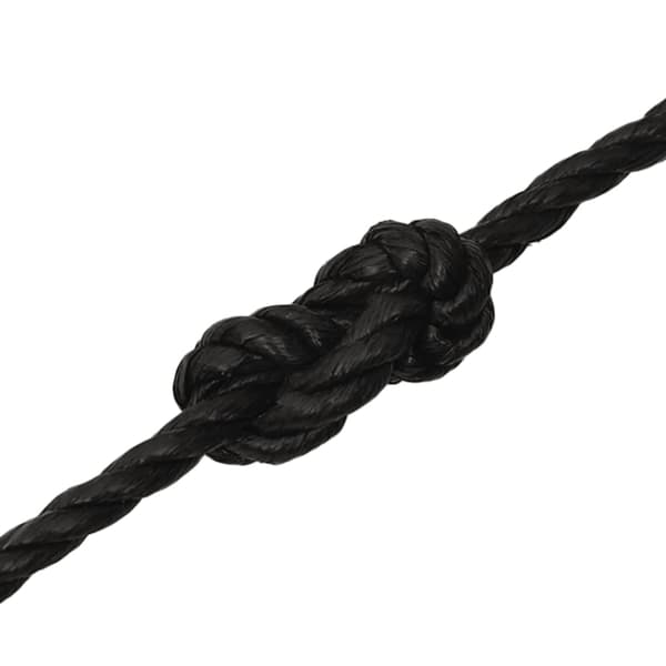 vidaXL arbejdsreb, sort, 20 mm, 100 m, polypropylen