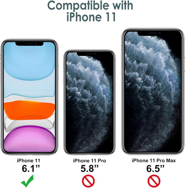 COVER TIL APPLE IPHONE 11 6,1" SORT SILIKONE MASSIV A2111