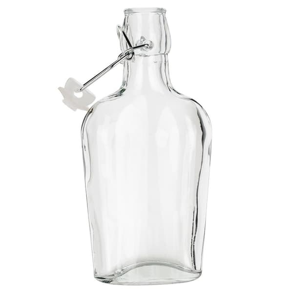 Glasflaske med klemme 180 ml