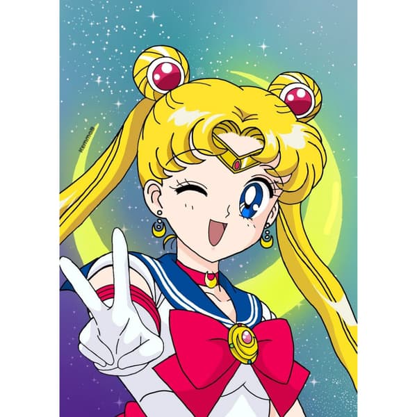 MALING EFTER TAL MED RAMME Sailor Moon malerier 40x50 cm