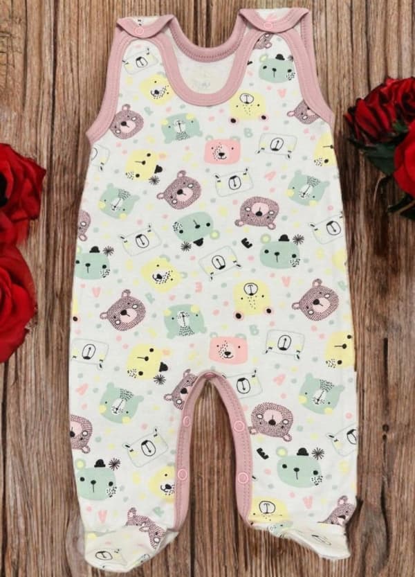 ROOMMIES 104 PYJAMAS TIL PIGER LYSERØD BAMSE