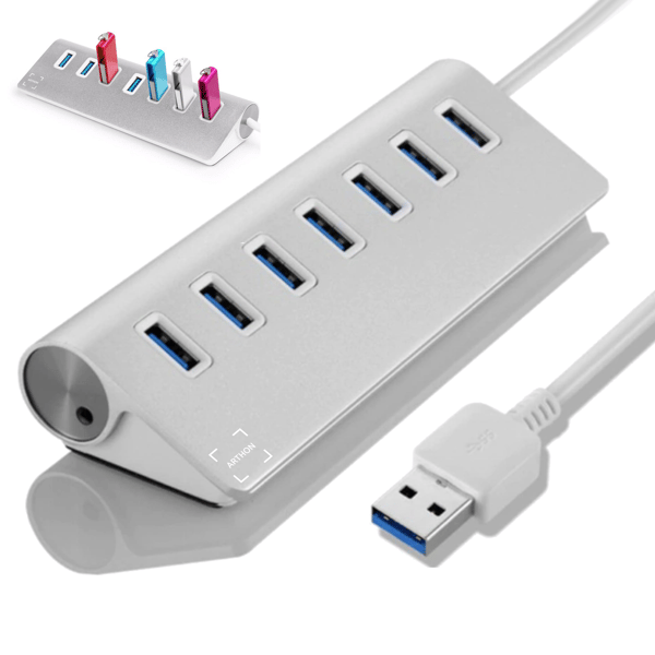 7-port USB 3.0 aluminium 1x7 hub