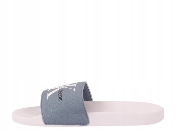 Calvin Klein Jeans damblå slip-on flipflops med logotyp storlek 37