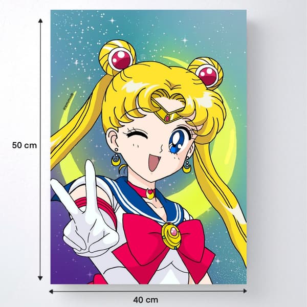 MALING EFTER TAL MED RAMME Sailor Moon malerier 40x50 cm