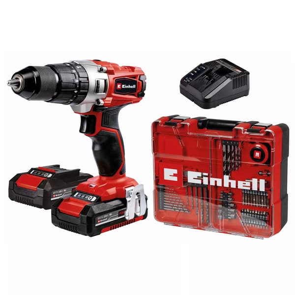 EINHELL BORR- SKRUVMEJSEL TE-CD 18/2 Li-i + 64 (2x2,0 Ah)
