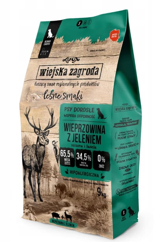 Tørt hundefoder Wiejska Zagroda Skovsmag 9 kg