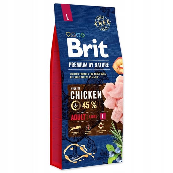 Brit Premium By Nature Adult Tørfoder L 15 kg Kylling
