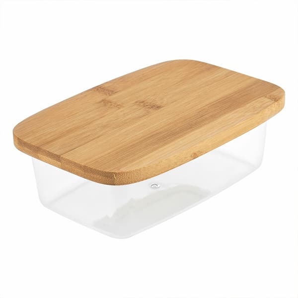 Rektangulär bambubräda med överdrag 19x12,5x1cm och 16,8x10,3x5,2cm