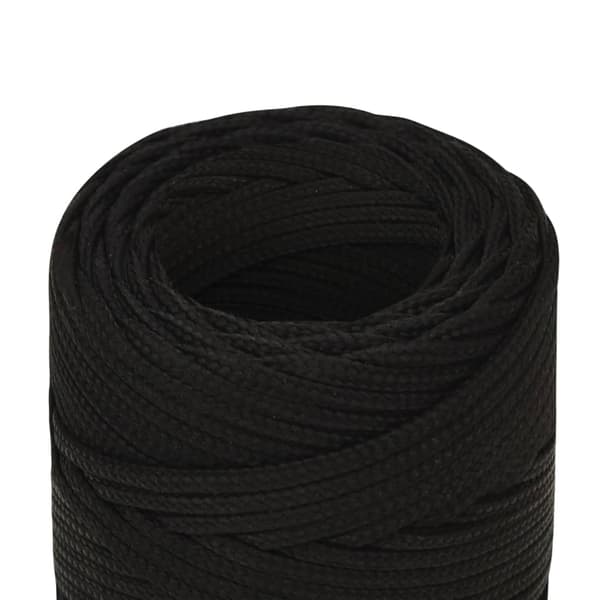 vidaXL Arbetsrep, Svart, 2 mm, 50 m, Polyester