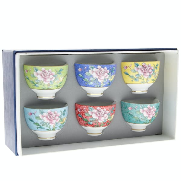 KOPPER TIL TE OG URTER 6 KOPPER PORCELÆN GAVE SÆT