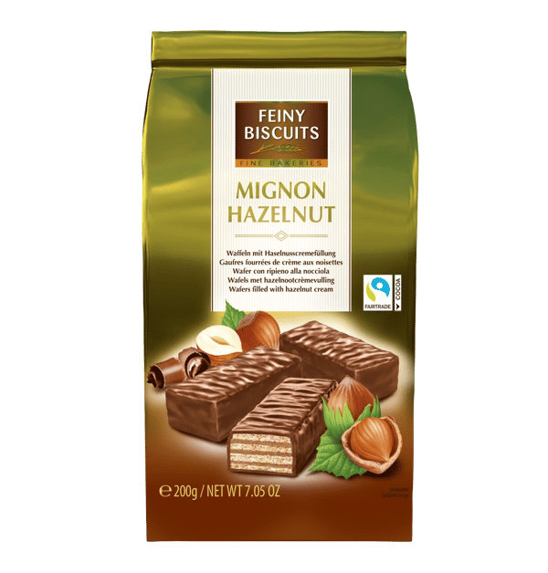 Feiny Biscuits Chokladöverdragna Jordnötsvåfflor 200 g